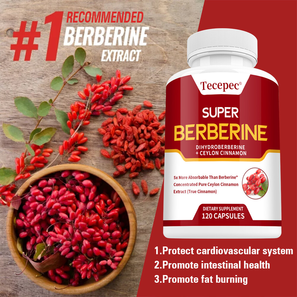 Super Berberine 250mg Dihydroberberine with Ceylon Cinnamon 30 to 120 Capsules