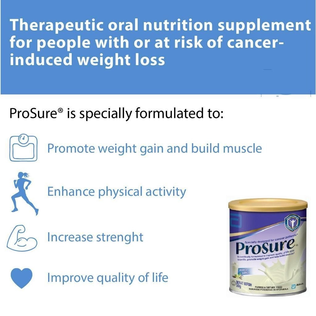 1 can X 380g Abbott Pro Sure Milk High Protein, Prebiotic – Free Shipping