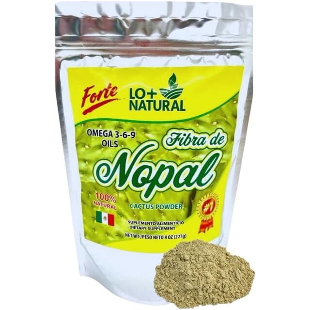 LO+ NATURAL Dietary Supplement Fibra de Nopal Forte Cactus Powder 8oz 227g
