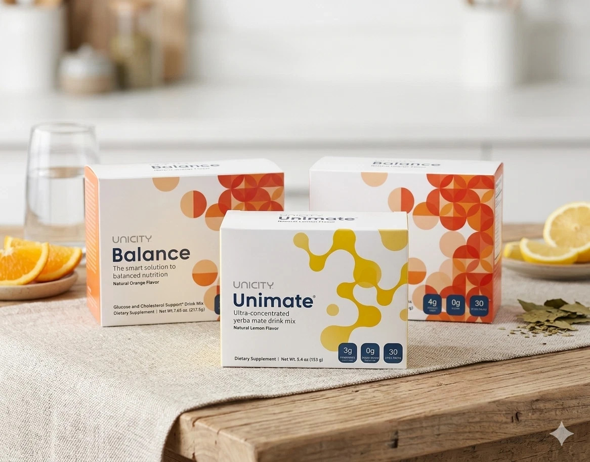 Pack Of 3-Unicity Balance 60ct + Unimate Lemon 30ct Combo (Free Shipping)