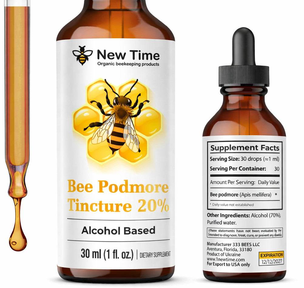 Bee Podmore Tincture 20% 30ml (1oz)– Natural Extract – Alcohol-Based Liquid