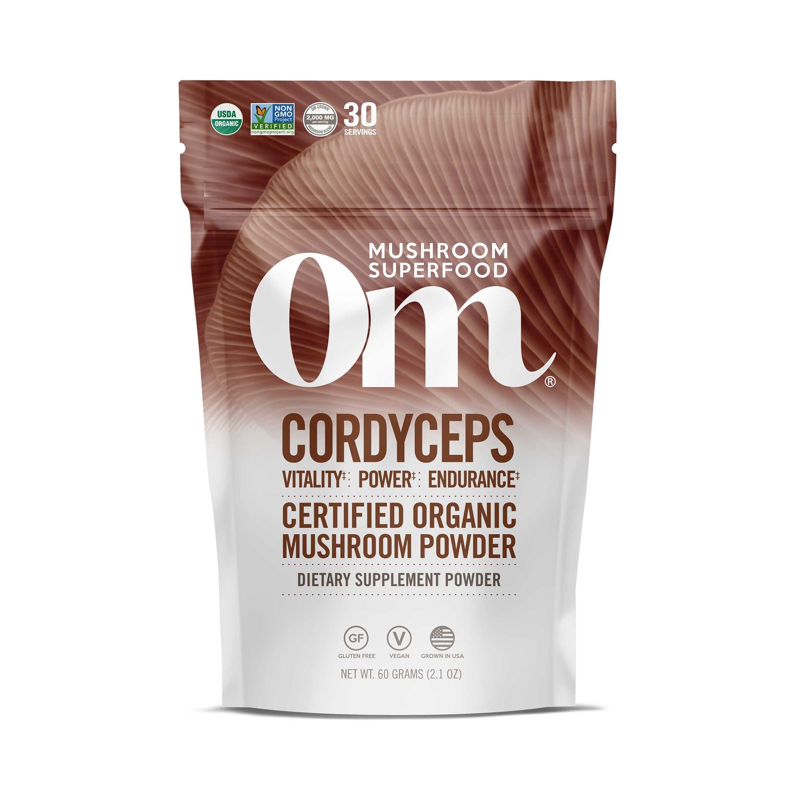 OM Cordyceps Organic Mushroom Powder Superfood Dietary Supplement 7.05 Ounce