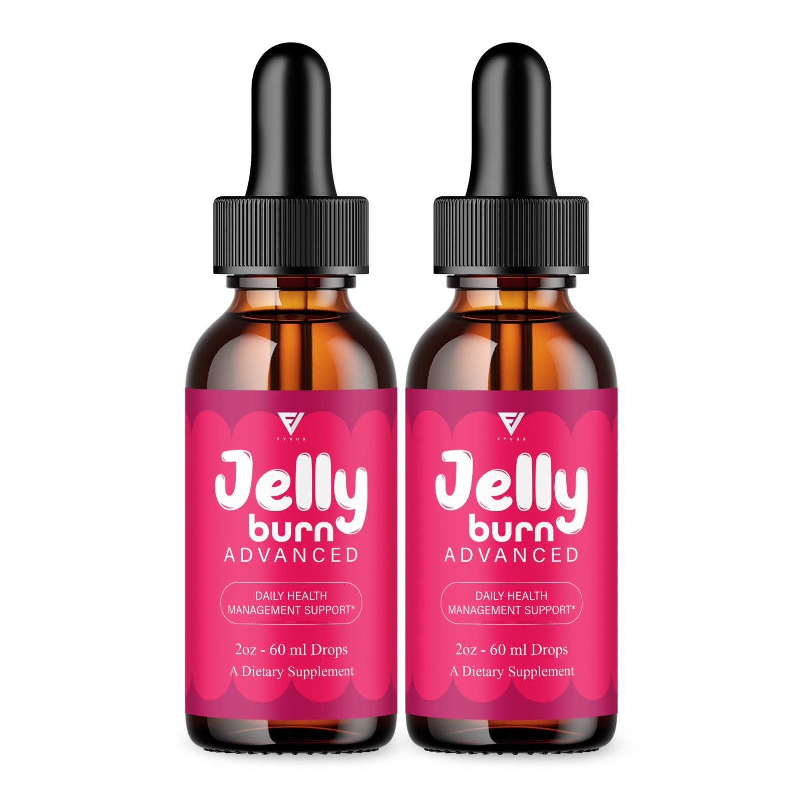 (2 Pack) Jelly Burn Weight Management Drops, JellyBurn Liquid Supplement (4oz)