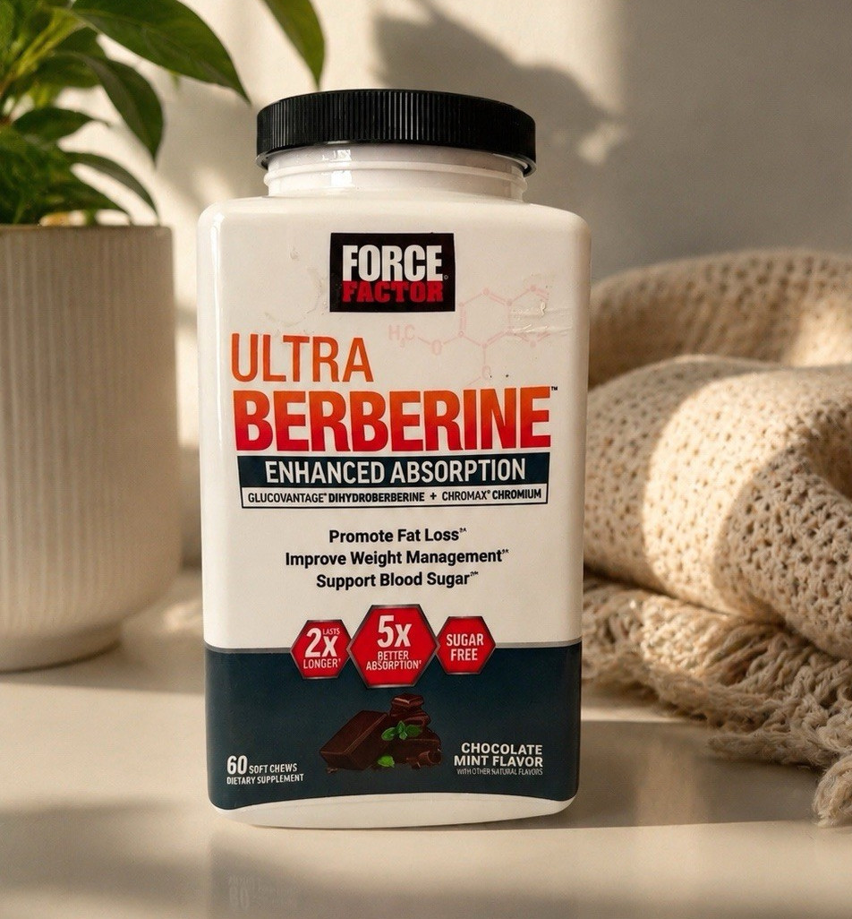 Force Factor Ultra Berberine 60 Soft Chews Chocolate Mint Exp 01/2027 Fast Ship