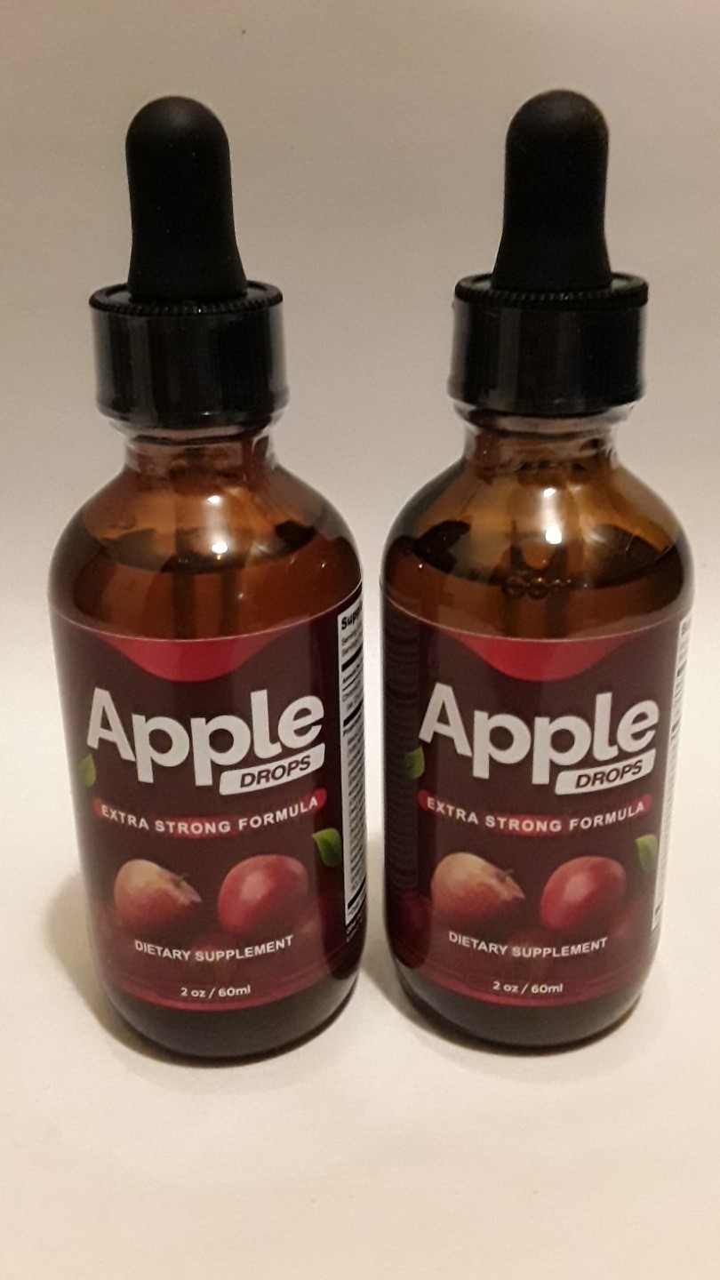 2 APPLE DROPS Extra Strong Formula Dietary Supplement 2oz Each Sealed Exp. 10/26