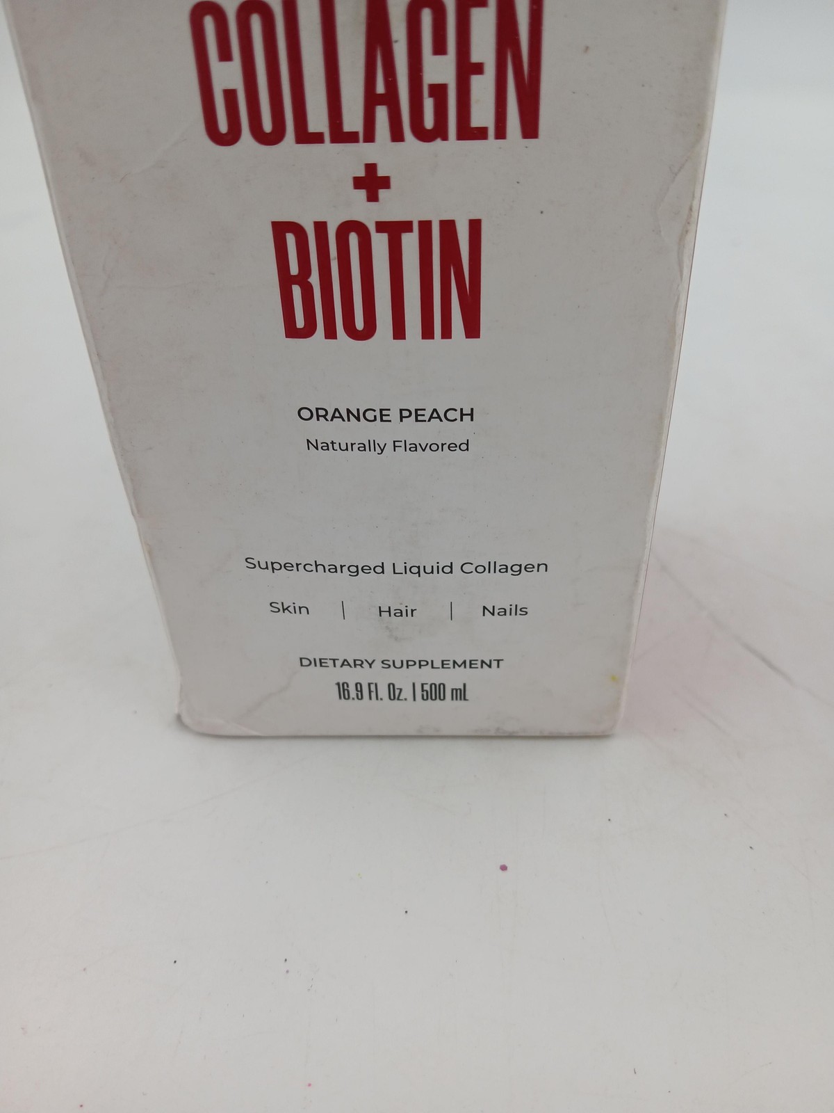 MAELYS Collagen + Biotin 16.9 Fl Oz Orange Peach Hair Skin Nails Supplement