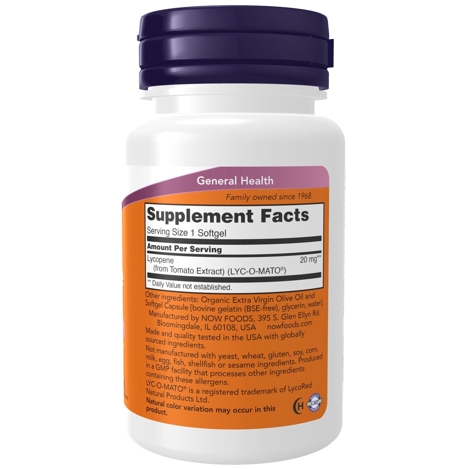 NOW Lycopene 20 mg – 50 Softgels, Supports Vascular & prostate EXP-5-29