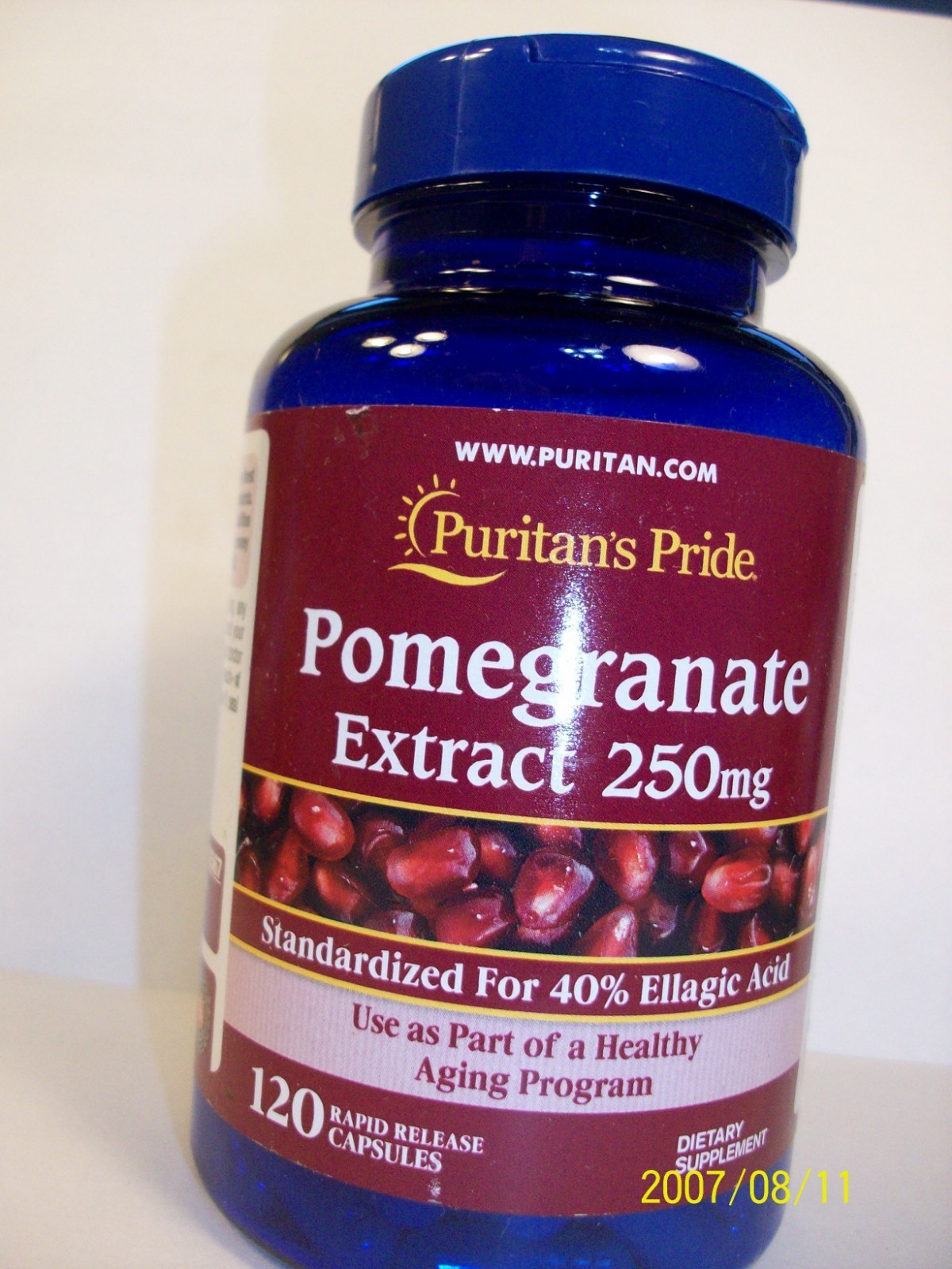 Pomegranate Extract 250mg – 120 Capsules Supports Healthy Aging