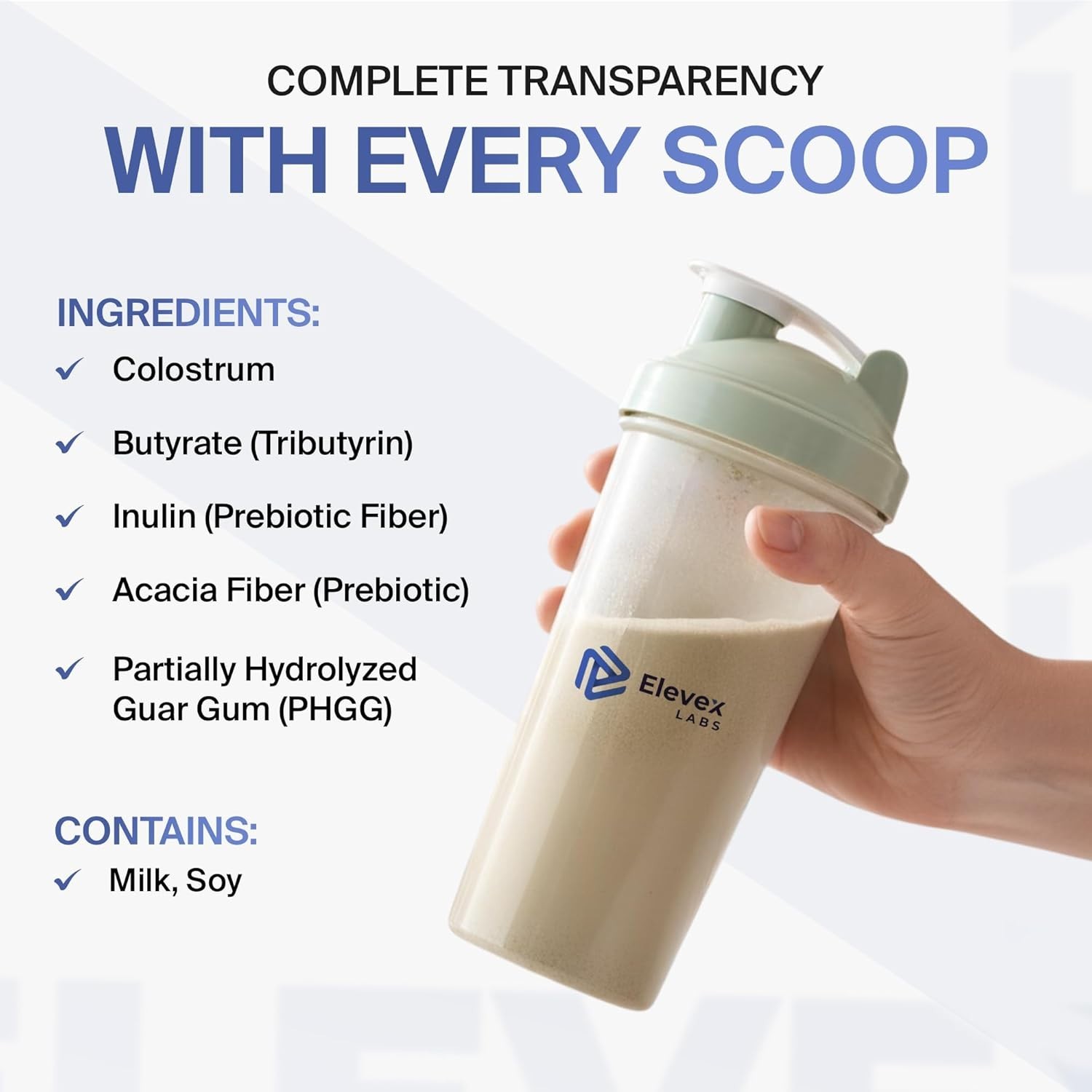 Elevex Gut Health Powder – 3g Colostrum (30% IgG) + Tributyrin 30 Servings.09/27