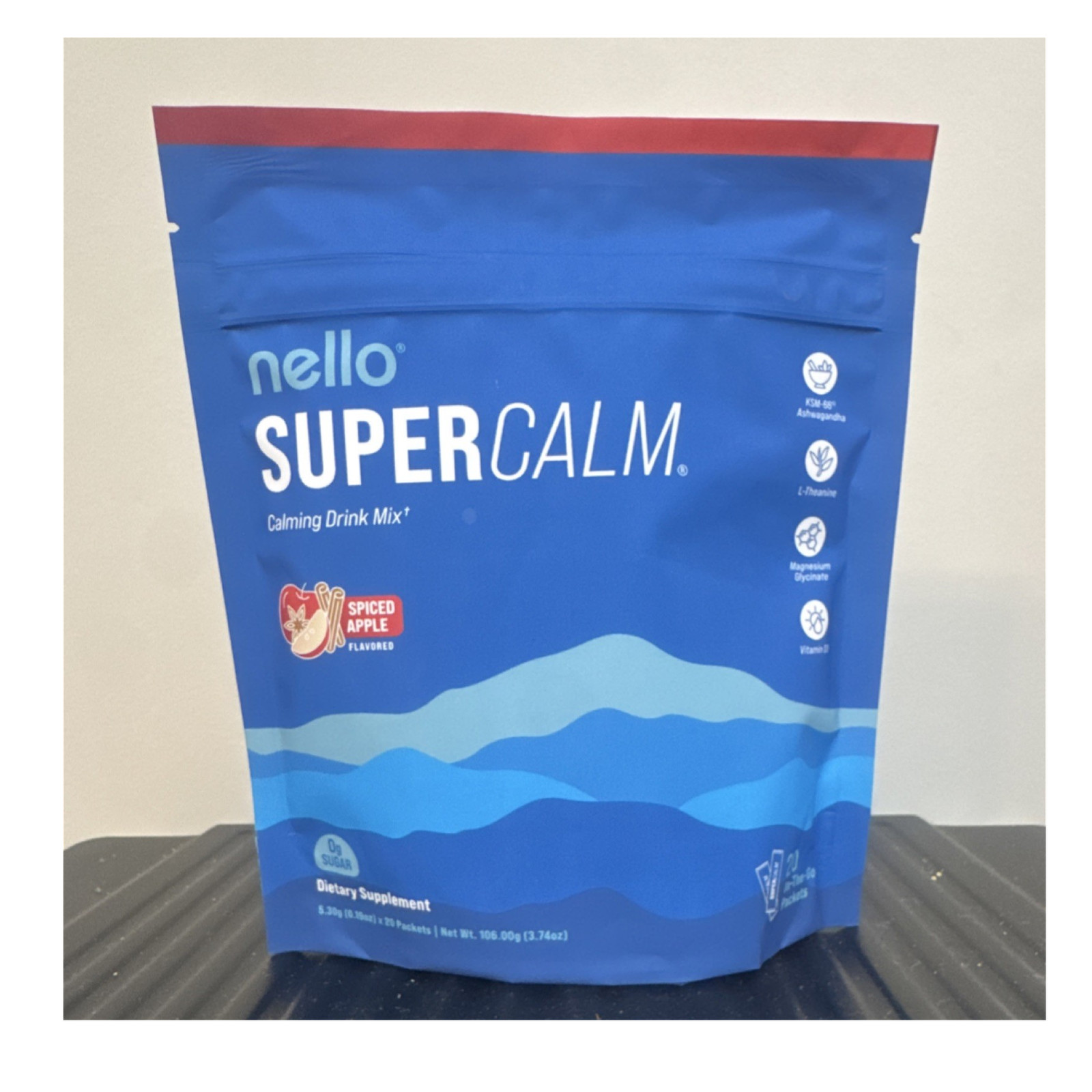 nello SUPERcalm Calming Drink Mix Sugar-Free Spiced Apple Mood/Sleep 20 Packets