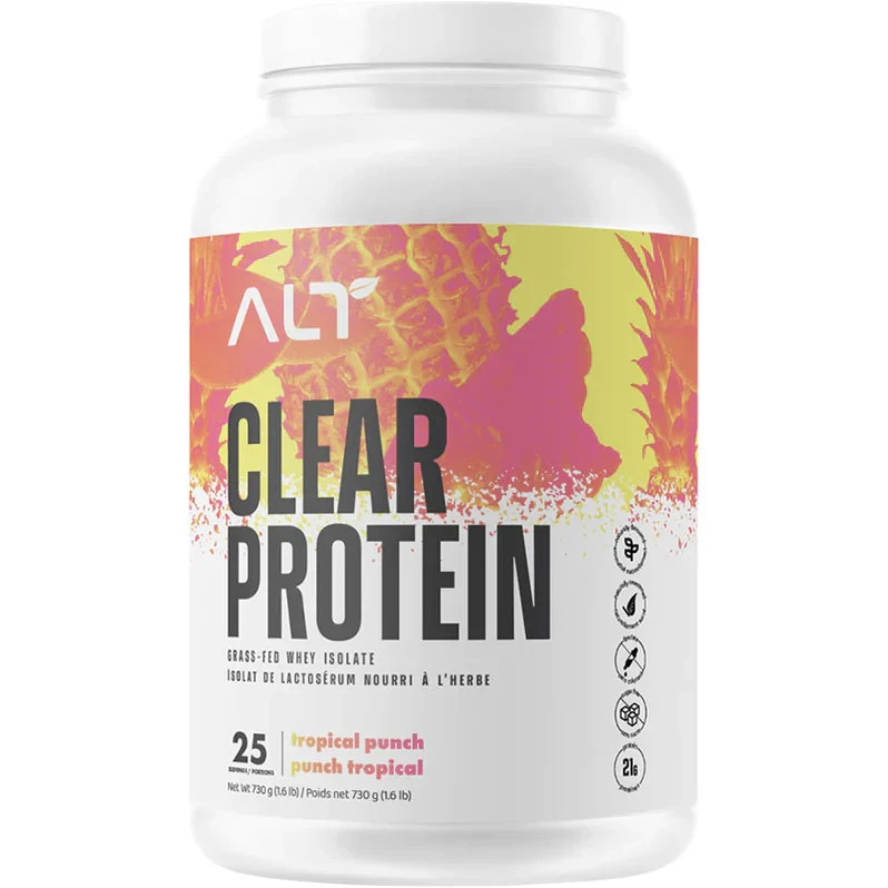 ALT Clear Whey Isolate Tropical Punch Flavor Grass Fed Sugar Free 730g NEW