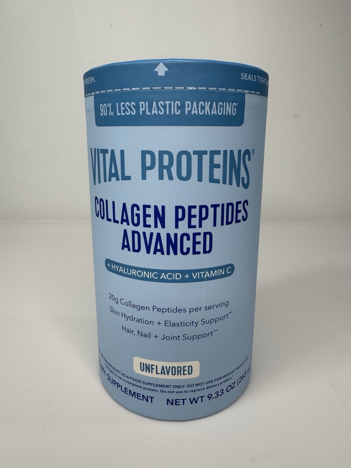 Vital Proteins Collagen Peptides Advanced Unflavored Powder 9.33 oz 7/27 Exp