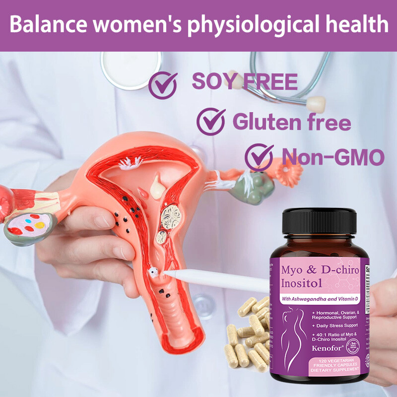 Myo-Inositol D-Chiro Inositol Supplement Hormonal Balance Support 120 pills