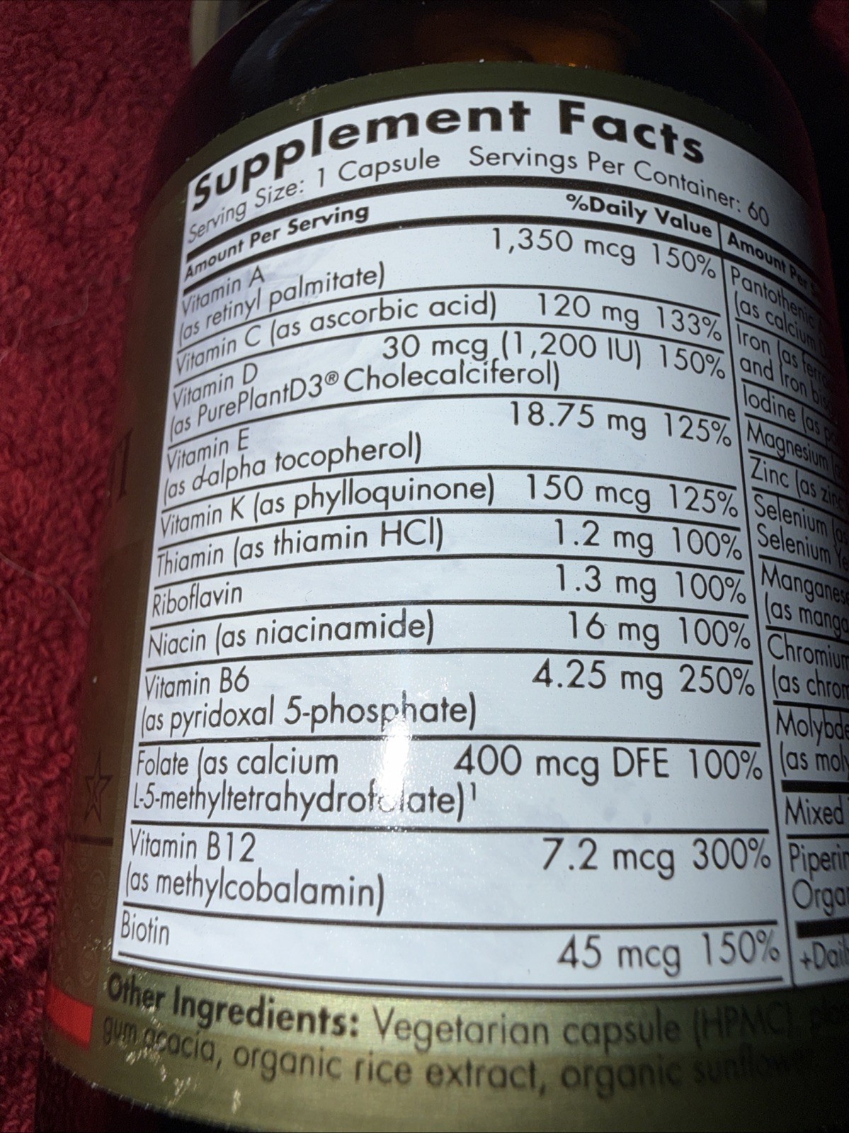 Solgar One Daily Women’s Multivitamin Whole Body Support, 60 Capsules
