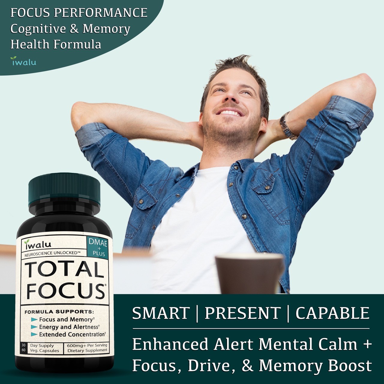 Complejo B Activo – Suplemento Cerebral, Memoria, Enfoque Vitaminas B Esenciales