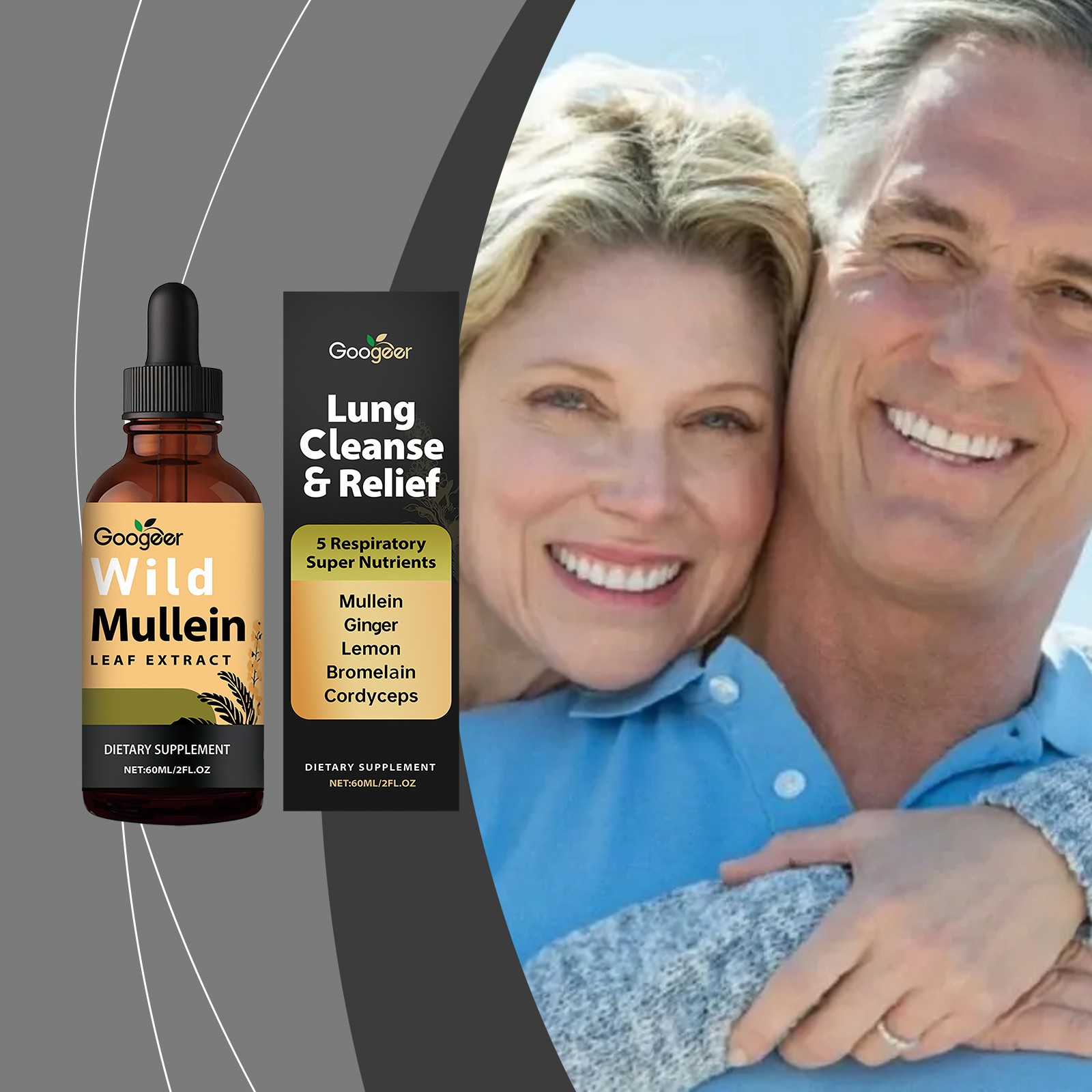Herbal Leaf Extract Organic for Lung Natural Lung Cleanse Drops Wild Mullein, US