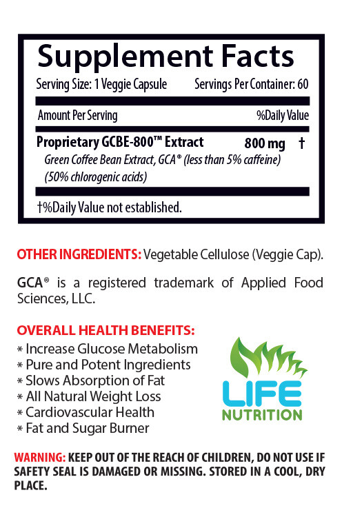Pure Green Coffee Powder – Green Coffee Extract GCA 800mg – Weight Loss Power 6B