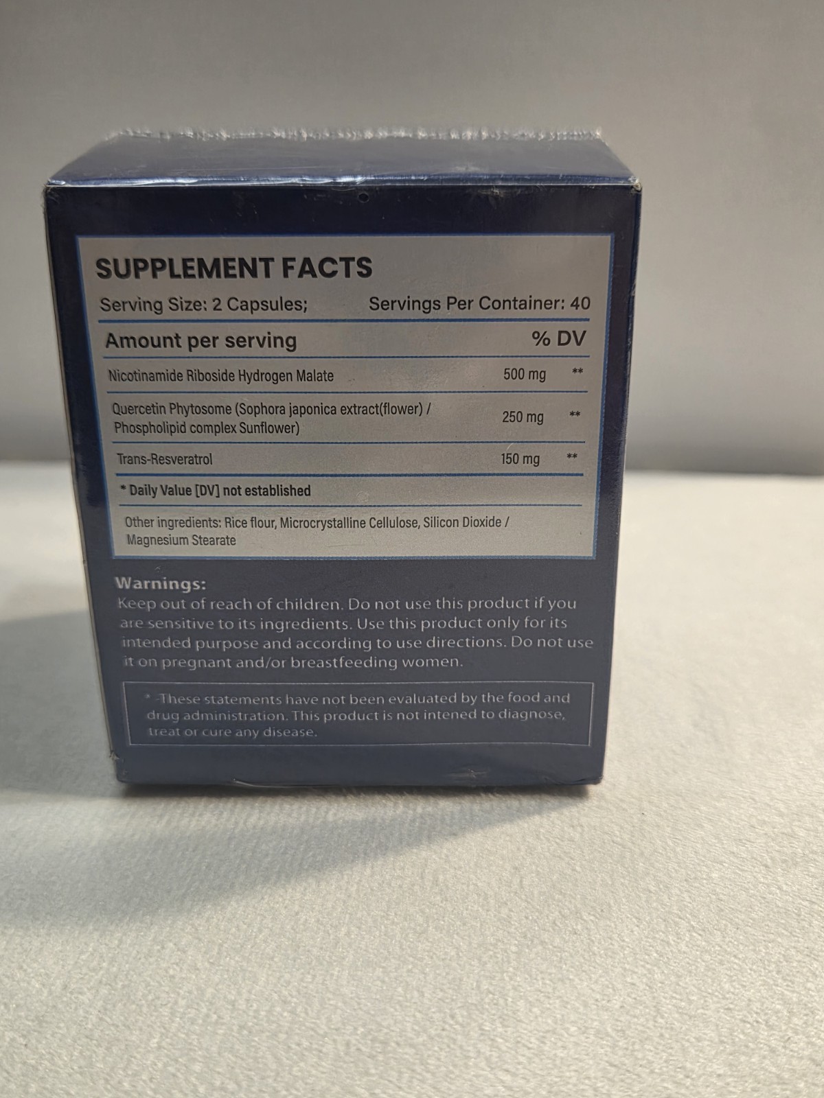 Nature Bullet NAD+ Nicotinamide Riboside + Resveratrol 900mg 80 Caps GF