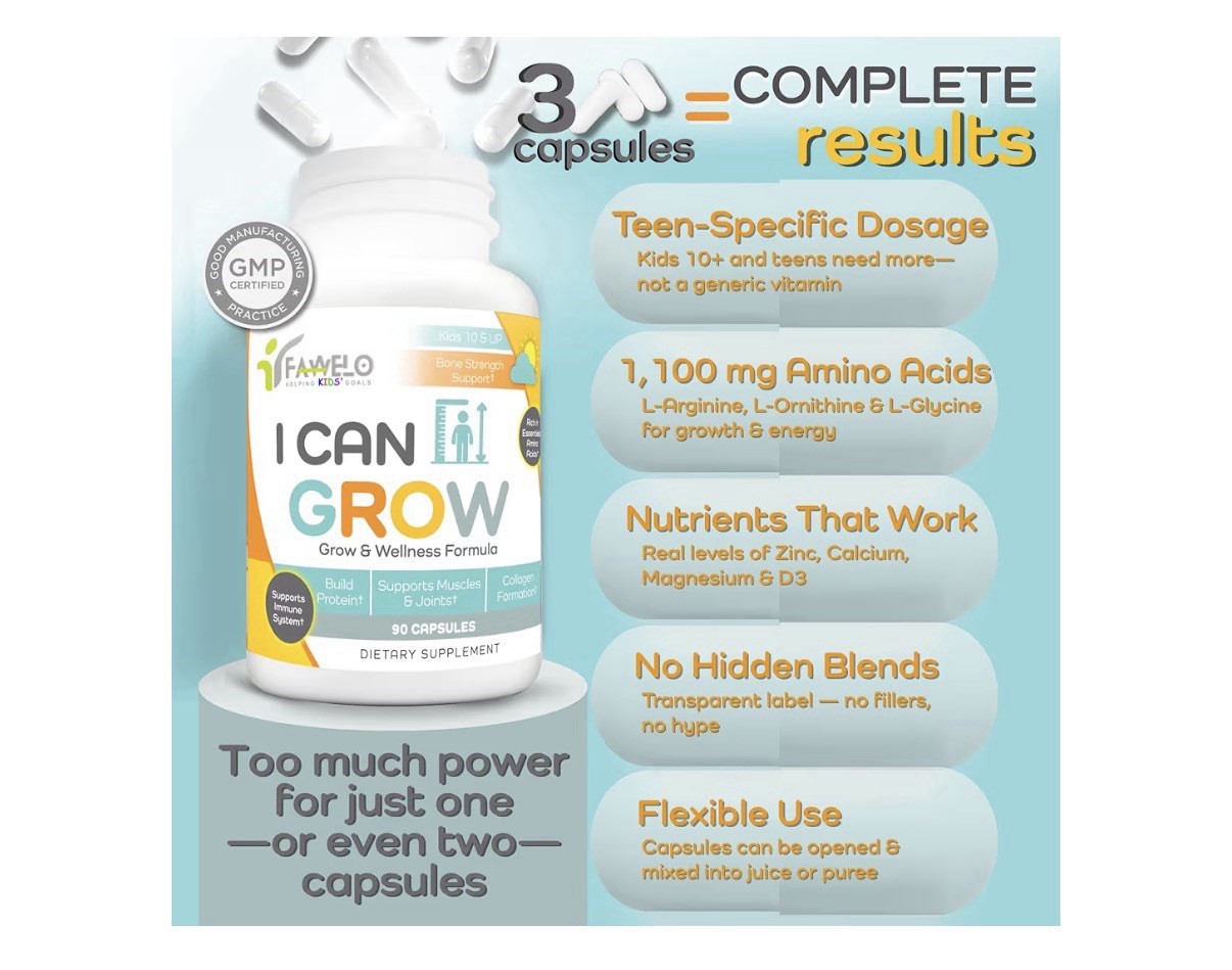 2Pack Fawelo I Can Grow Day-Time Kids 10 & Up Teens Growth & Development Support
