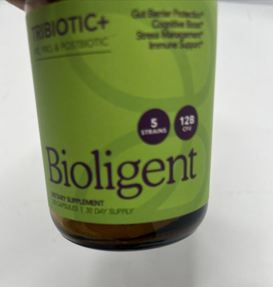 Bioligent 2pk TRIBIOTIC+ 30 Caps Pre Pro Postbiotic Gut Brain Immune Exp 05/27