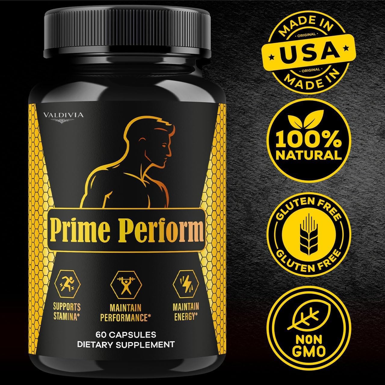 Prime Perform Men Daily Wellness Energy Support Capsules 2 Pack 120Ct