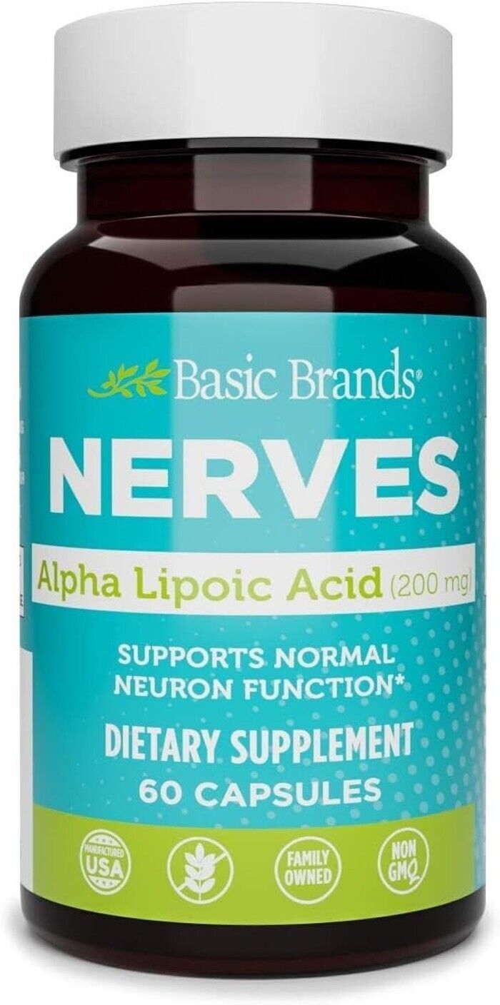 SM Nerves Alpha Lipoic Acid, 200 mg, Neuron Function – 60ct (3 Pack)
