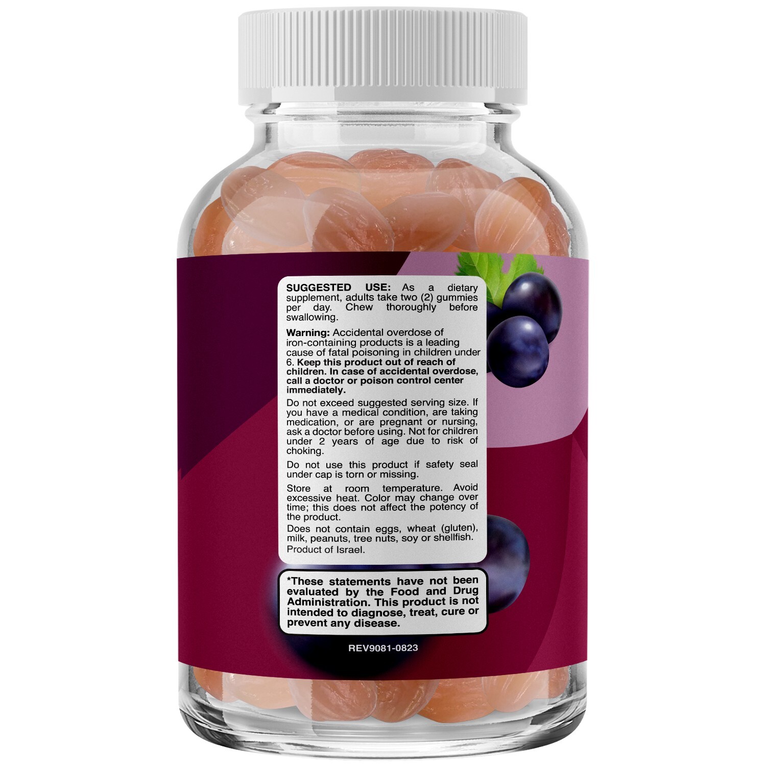 Natural Multivitamin Iron Gummies for Adults – Adult Gummy Vitamins with Iron