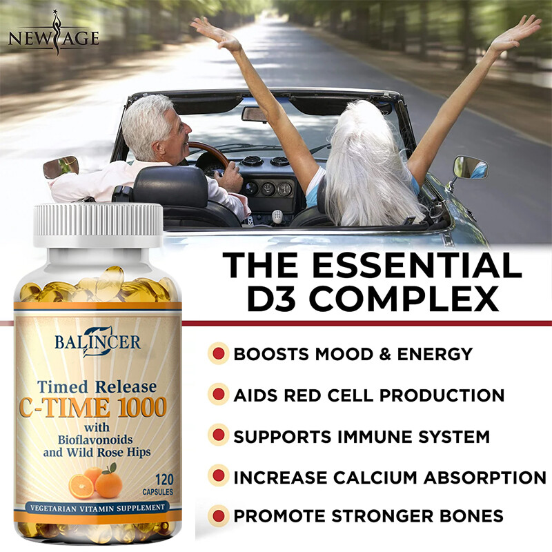 C-TIME with Bioflavonoids and Rose Hips – 1000 Extended-Release Capsules