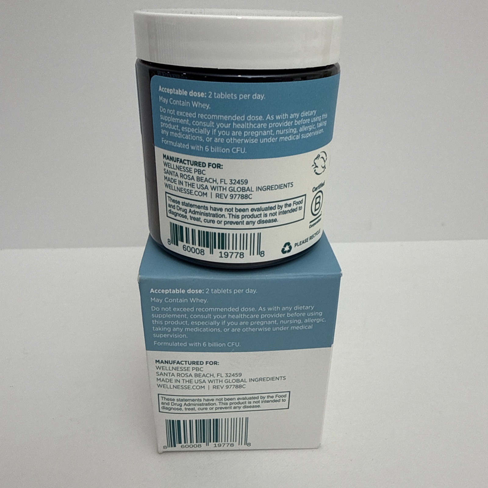 Wellnesse Oral Probiotic Mints With Hydoxyapatite Peppermint Flavored 60 Tablets