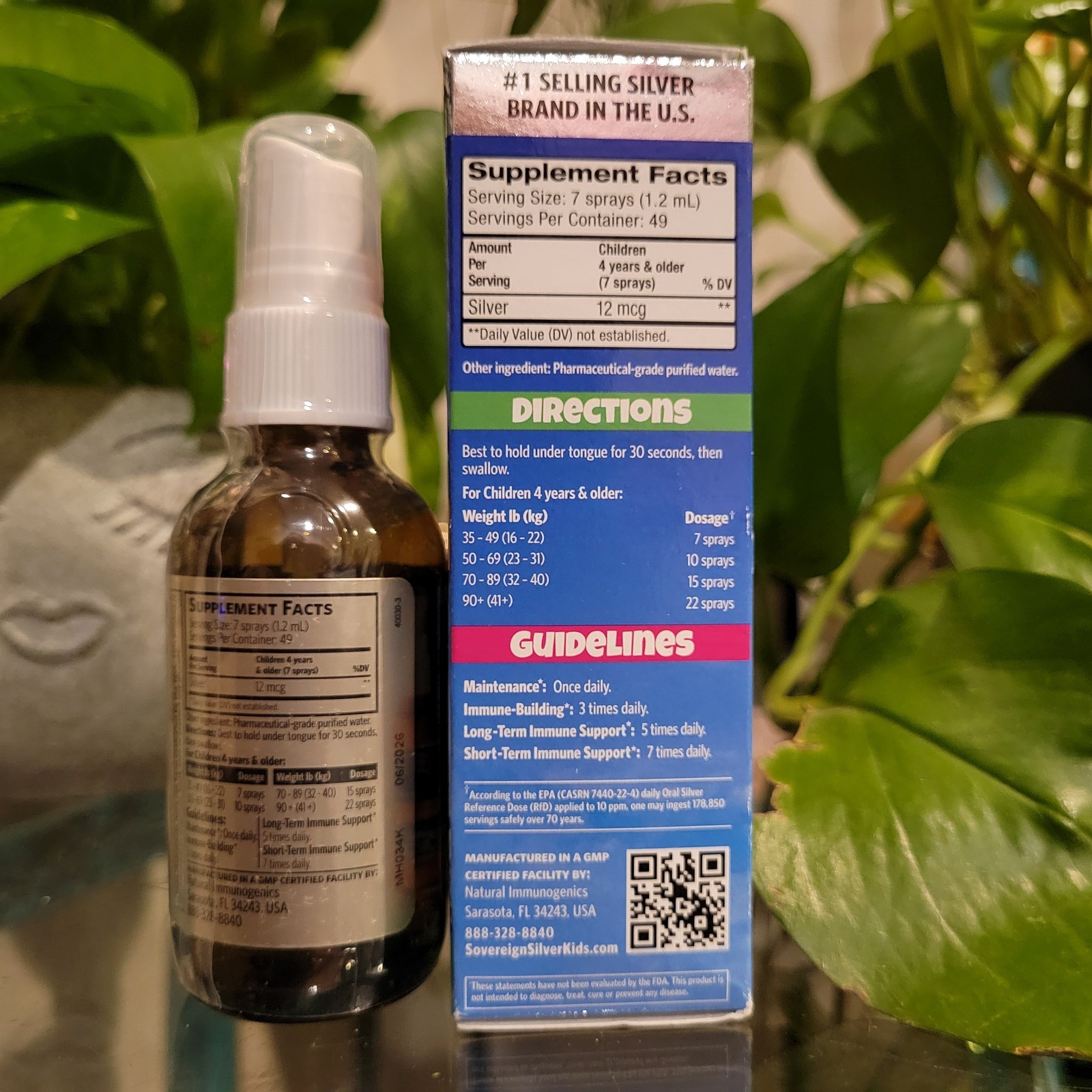 Sovereign Silver Natural Immunogenics Bio-Active Silver Kids Immune Spray 2 oz