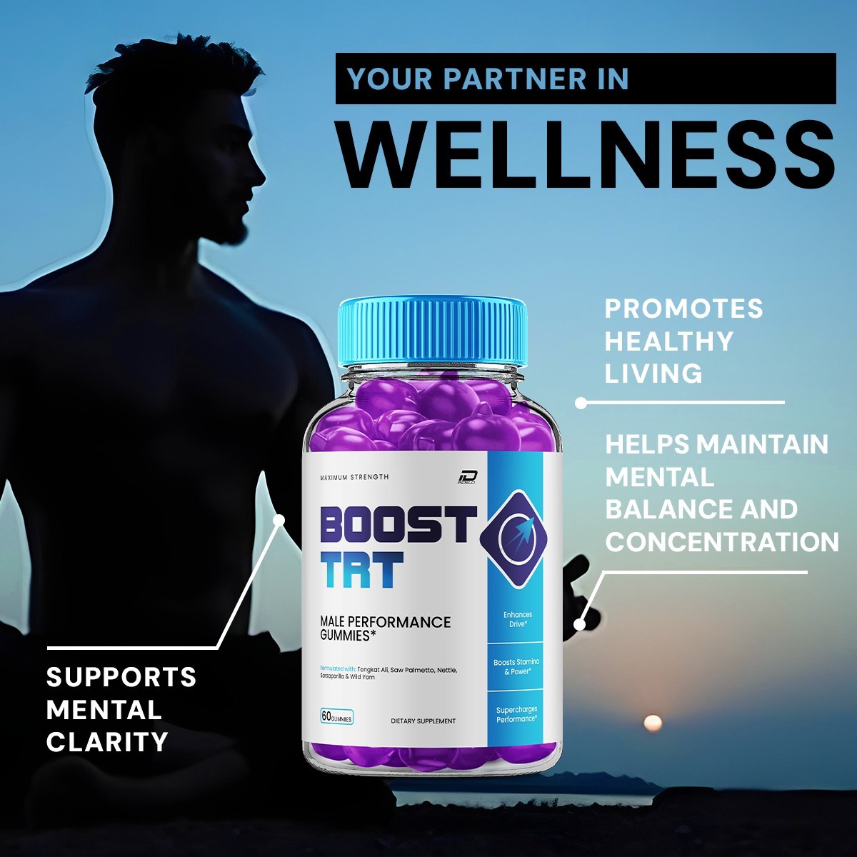 (2 Pack) Boost TRT Gummies for Men – Boost TRT Male Gummy Natural Blend Reviews