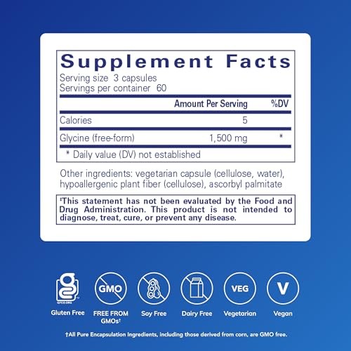 Pure Encapsulations Glycine – Sleep Support & Liver Detox