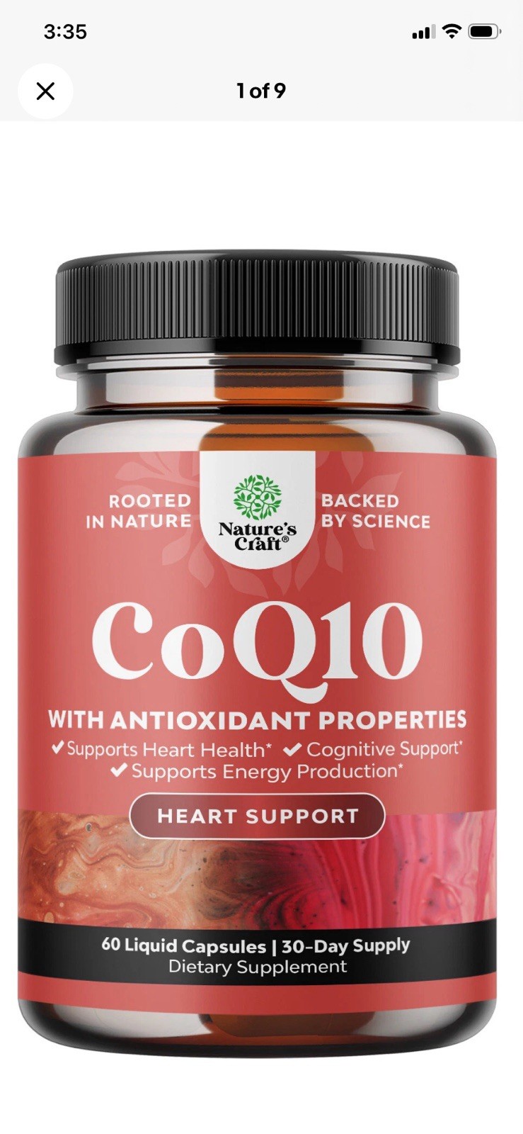 CoQ10 200mg Per Serving Liquid Capsules – High Absorption Coenzyme Q10 for Heart