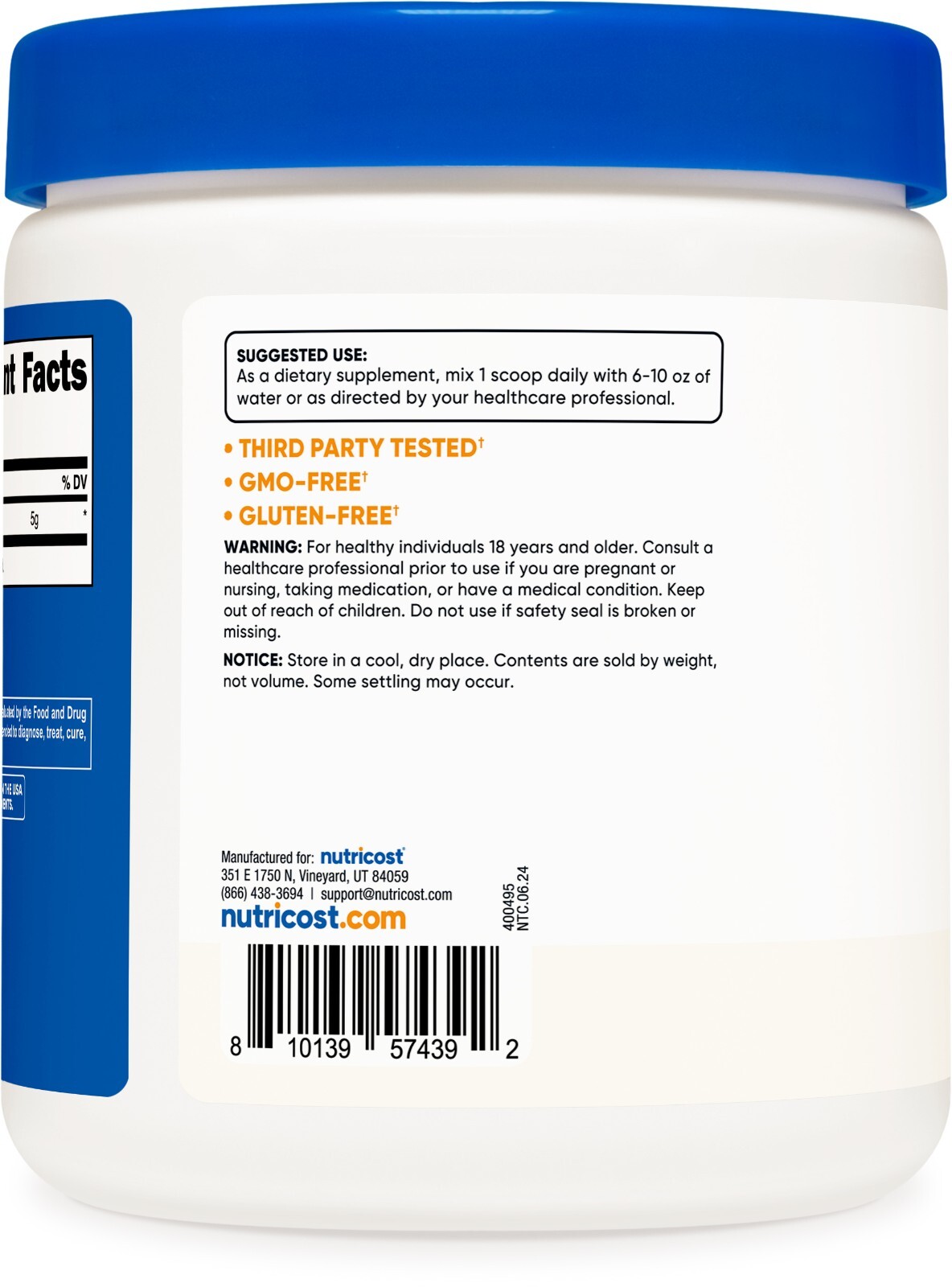 Nutricost L-Arginine (250 Grams) – Pure L-Arginine Powder – 5000mg Per Serving