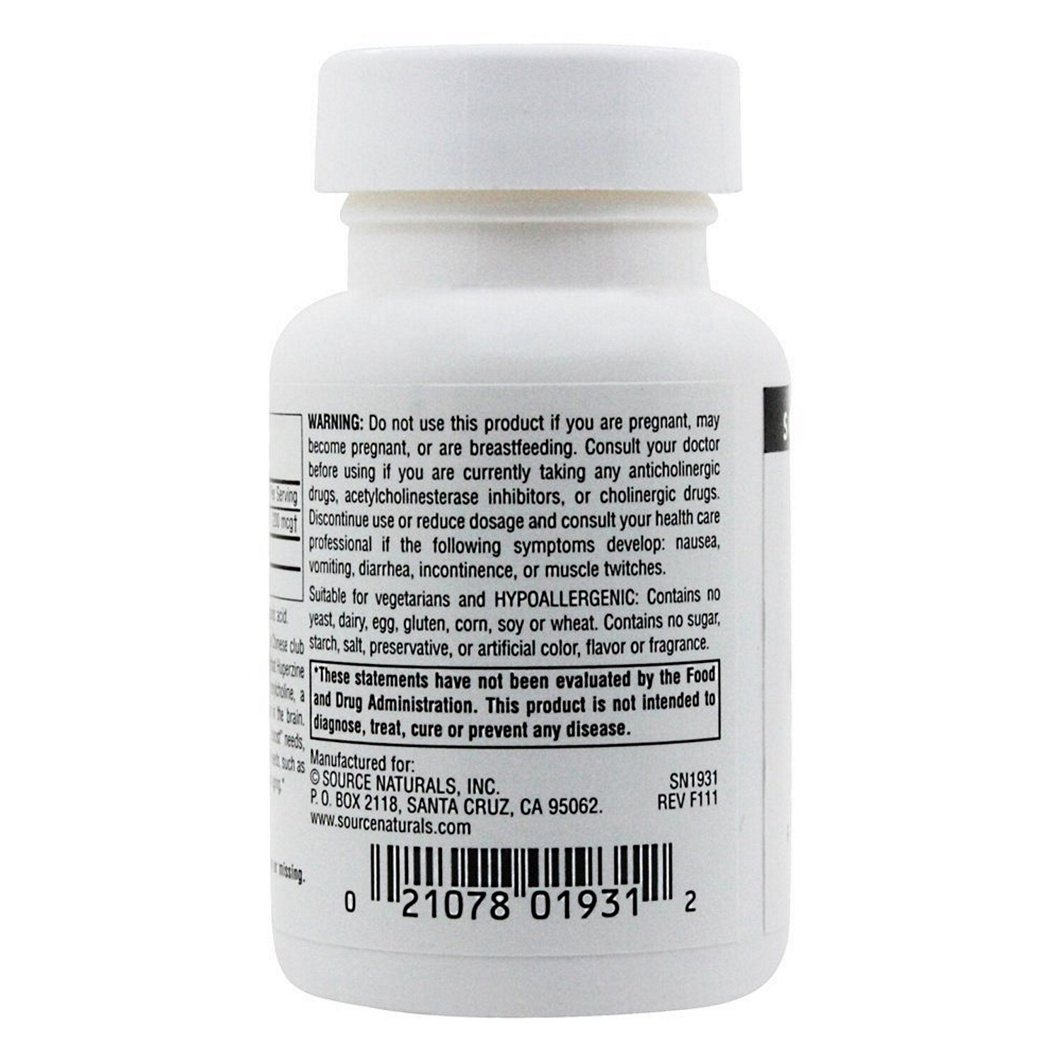 Source Naturals Huperzine A 200 mcg, 120 Tablets