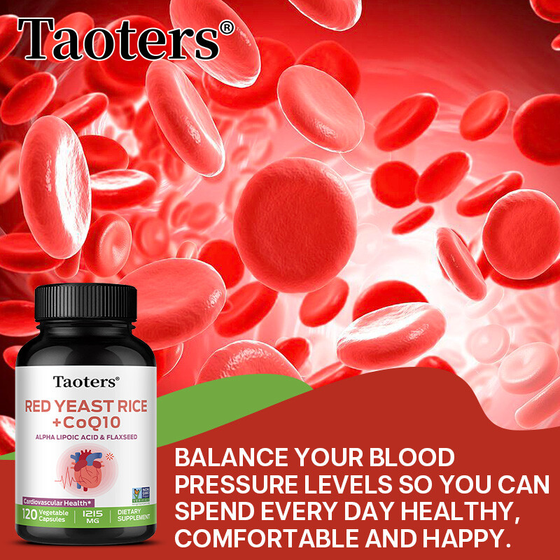 Red Yeast Rice Supplement with COQ 10 & Alpha Lipoic Acid, Cardiovascular Health