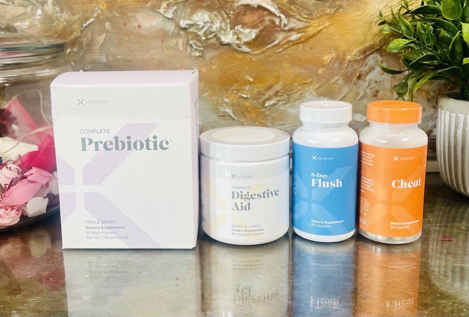 Lot Of Xyngular PREBIOTIC, FLUSH , CHEAT & DIGESTIVE AID 3/26-05/26 (4 Total)