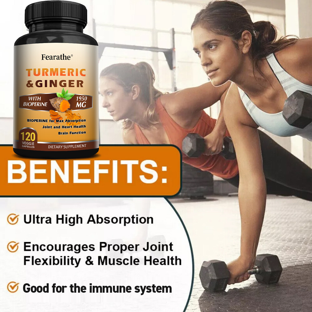Turmeric & Ginger – 95% Curcuminoids 1950mg Max potency w BioPerine