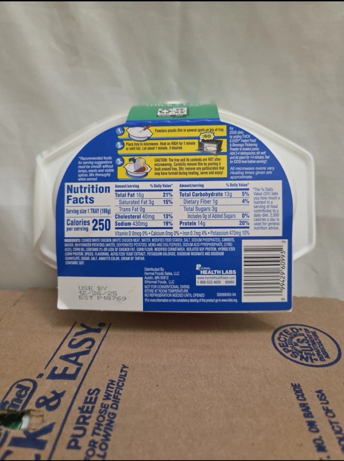 Thick & Easy 60748 Purees Microwave Meal Roasted Chicken Dinner 7.oz (7 Count)