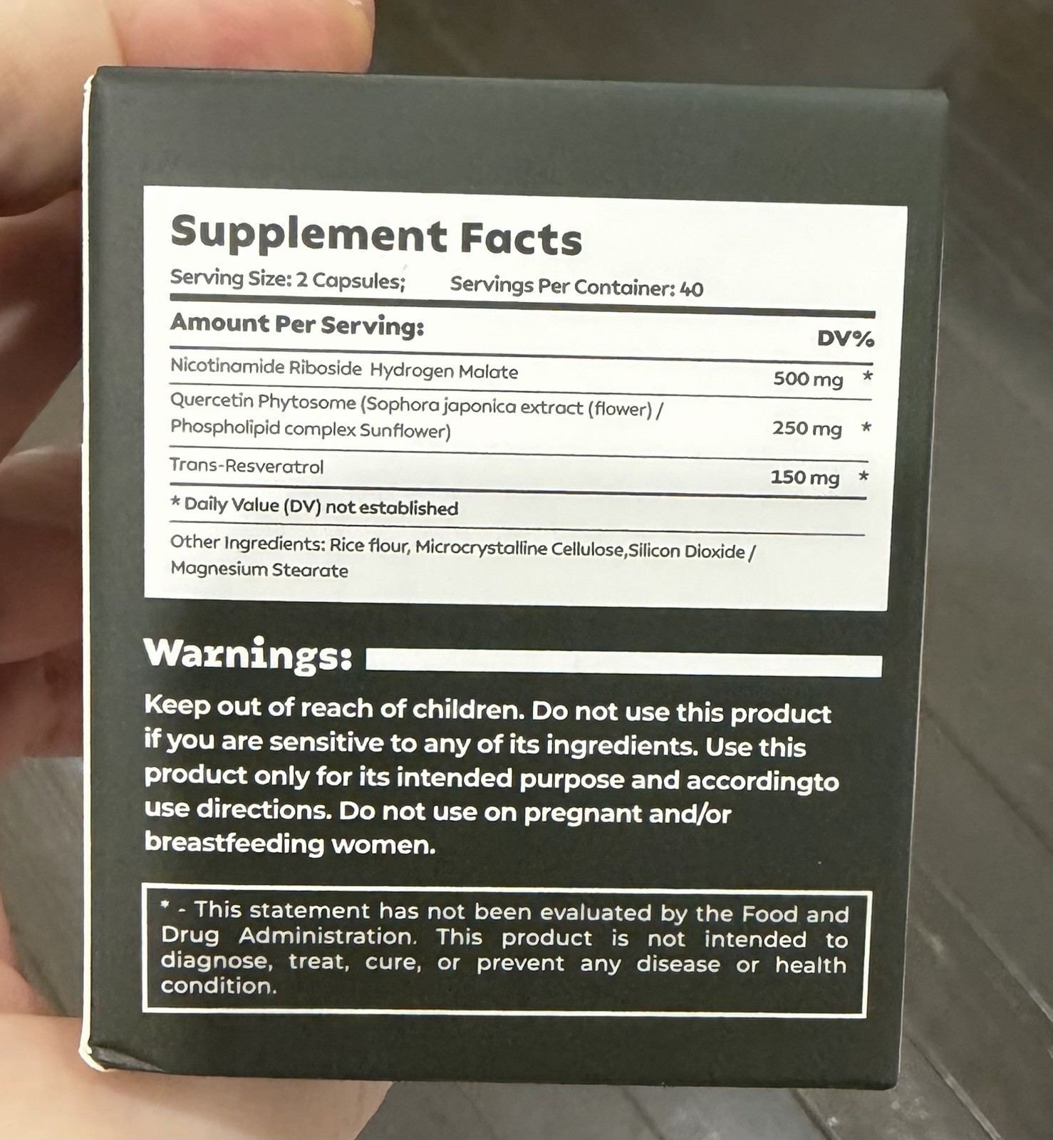 NAD + NICOTINAMIDE RIBOSIDE + RESVERATROL 900 mg