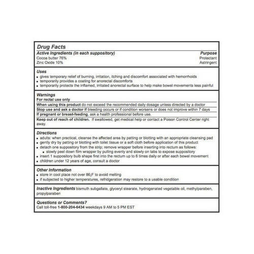 Calmol-4 Hemorrhoidal Suppositories 24 each By Calmol-4