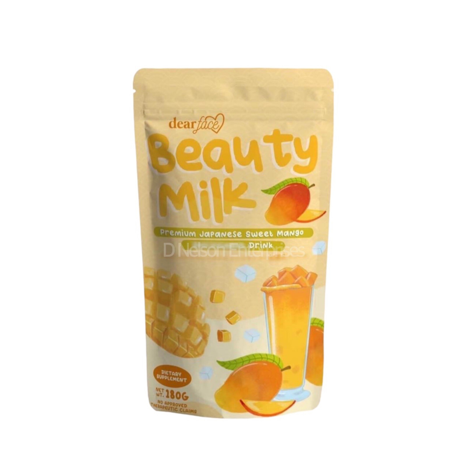 Dear Face Beauty Milk Premium Japanese Sweet Mango, Antioxidant Drink 10 Sachets