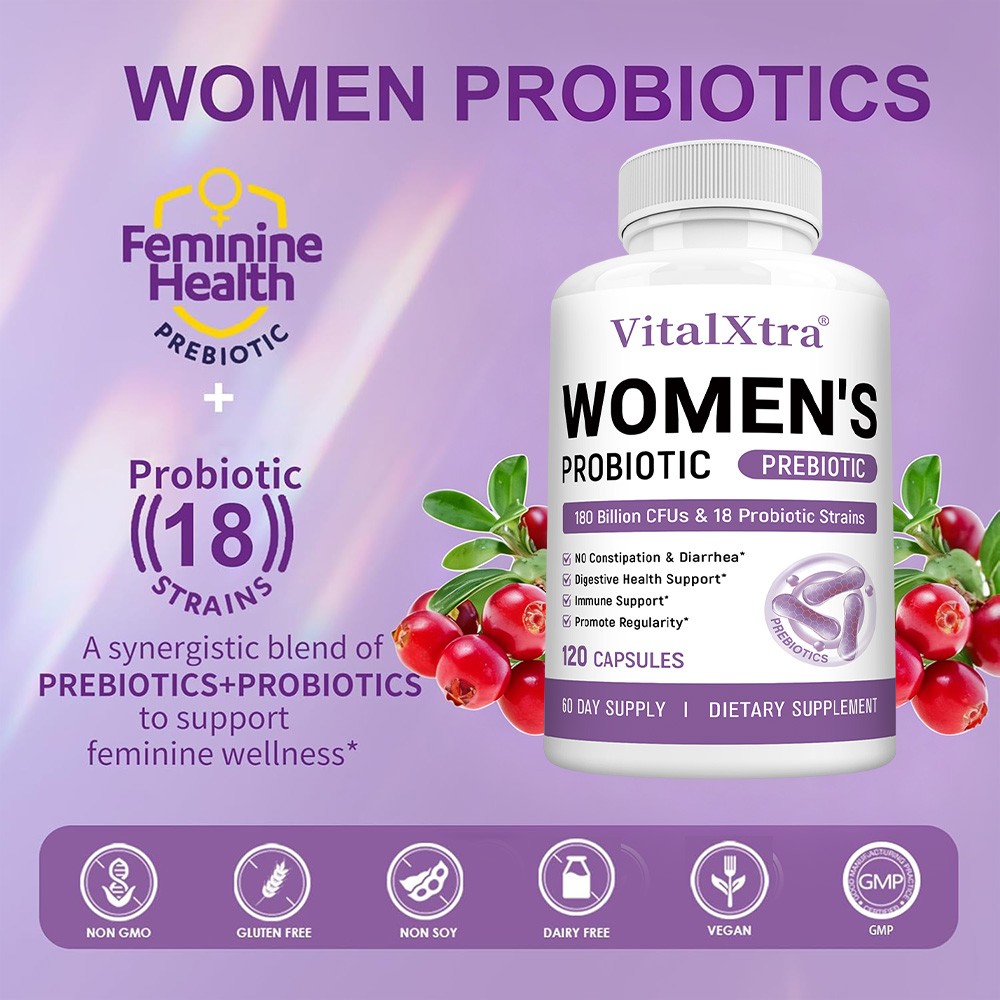 3in1 Women Probiotic Complex for Gut Digestion,Vaginal&Urinary Wellness 120 Caps