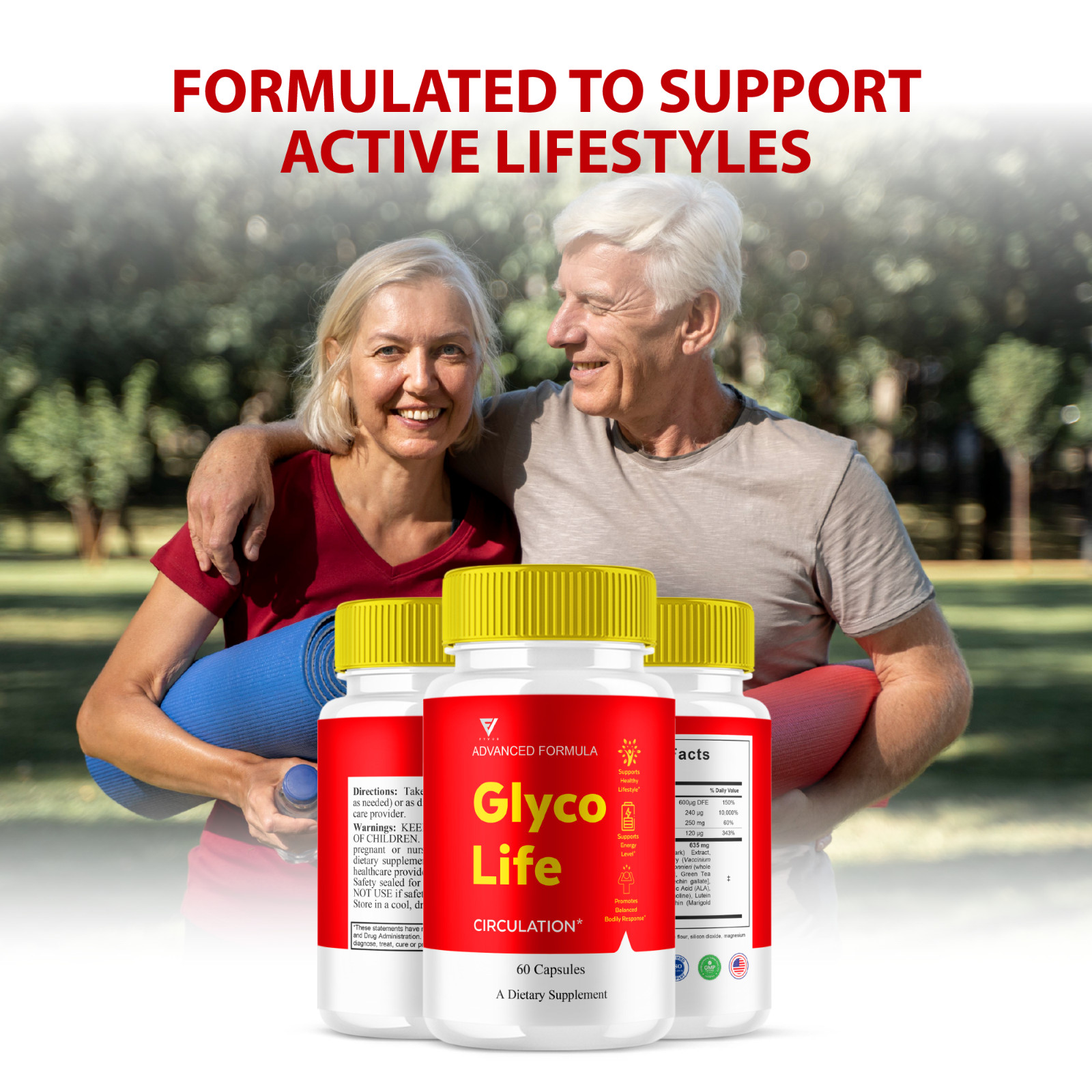 (2 Pack) Glyco Life Blood Support Supplement, GlycoLife Advanced (120 Capsules)