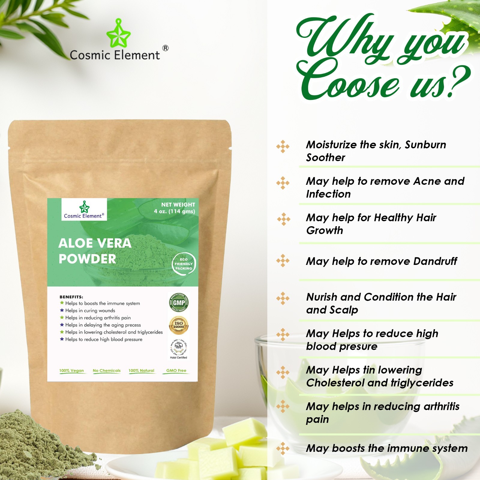 Cosmic Element Aloe Vera Powder