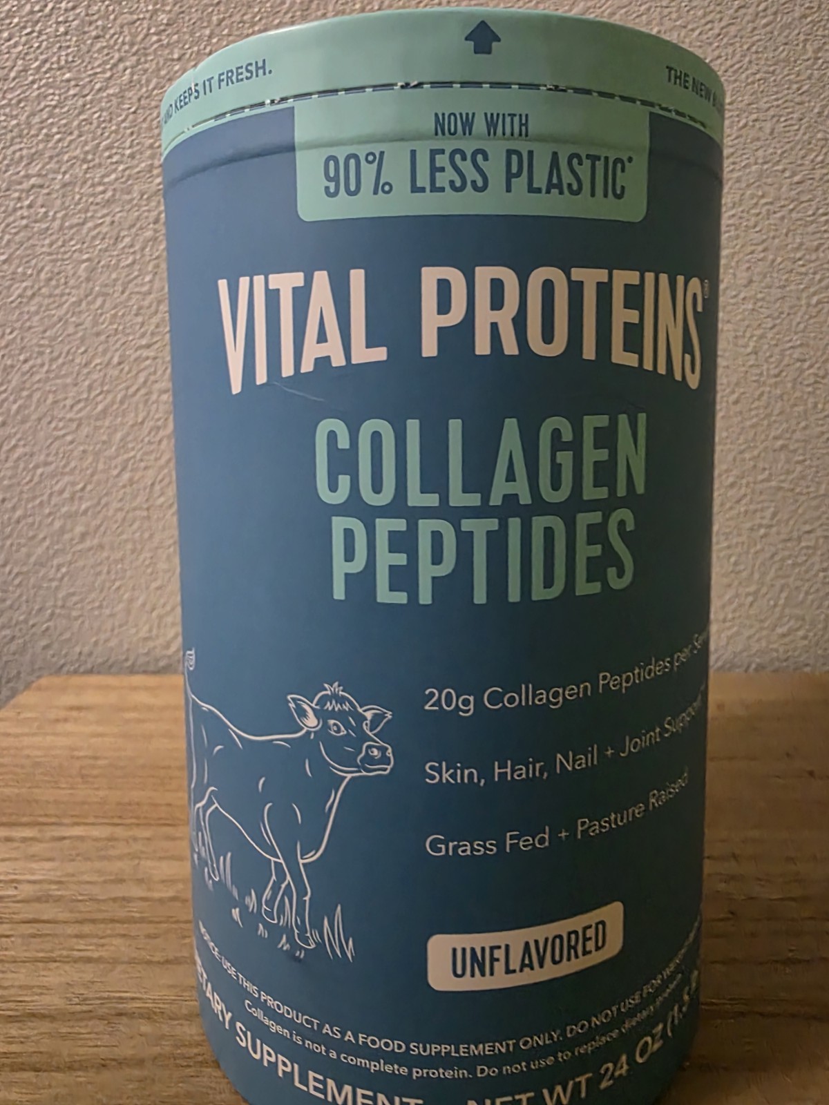 Vital Proteins Collagen Peptides Powder Unflavored Grass Fed 24 oz (680g)