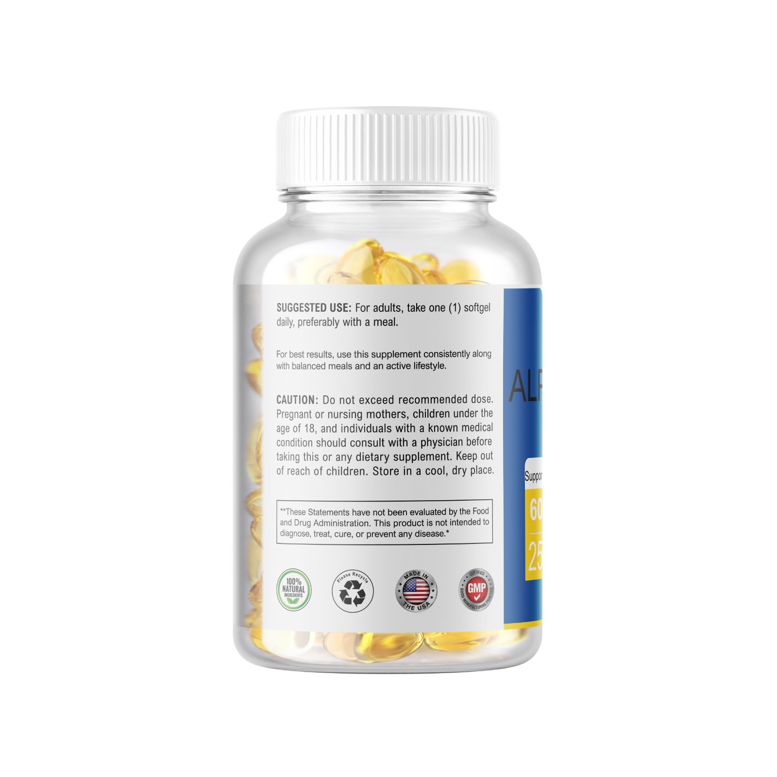Alpha Lipoic Acid – 600mg Per Serving – 250 Softgels 250 Servings