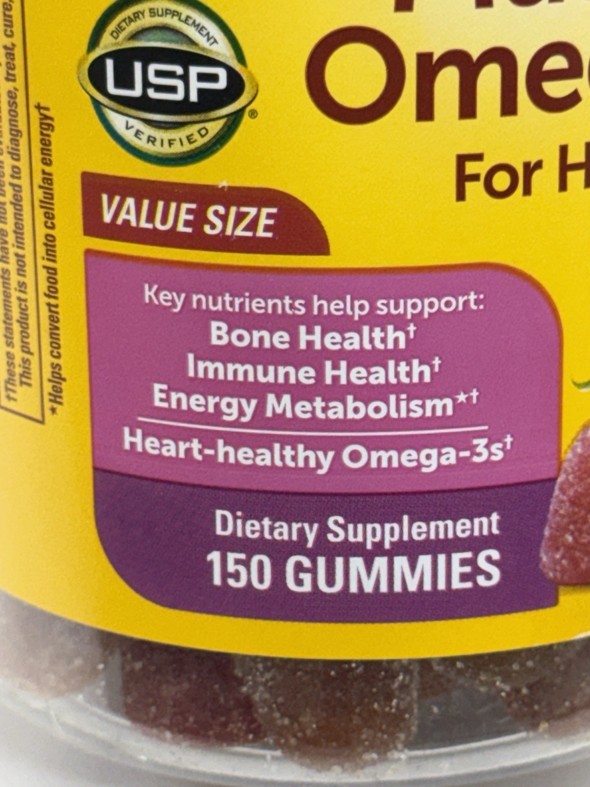 Nature Made Multi + Omega-3 Gummies For Her 150ct Gluten Free No Artificial Fla…