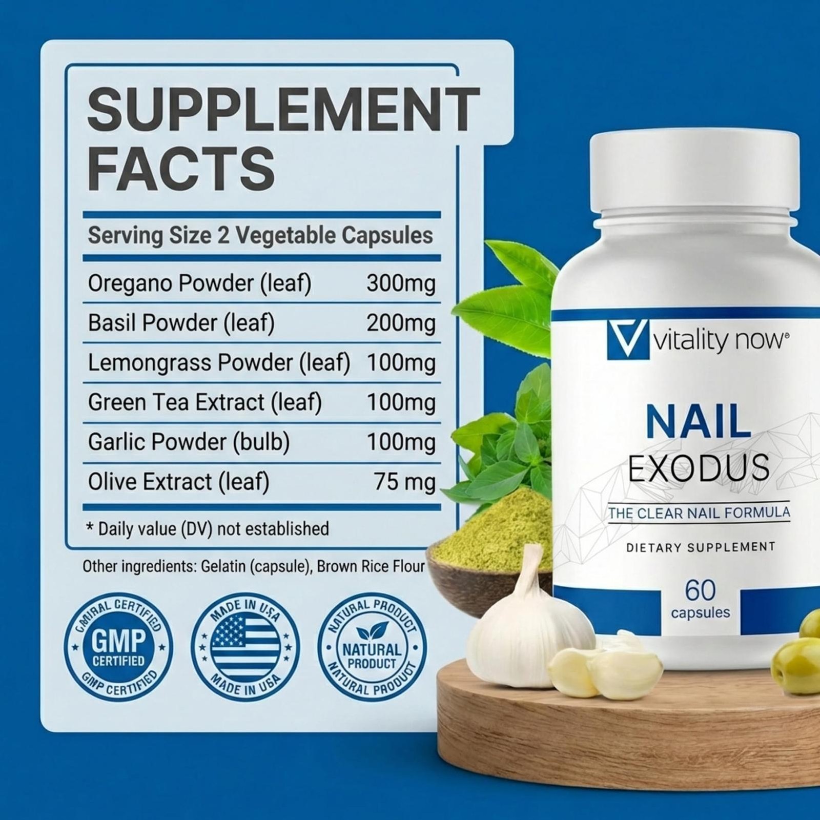 2X Nail Exodus Extreme Probiotic Supplement Support For Nail Health 120 Capsules
