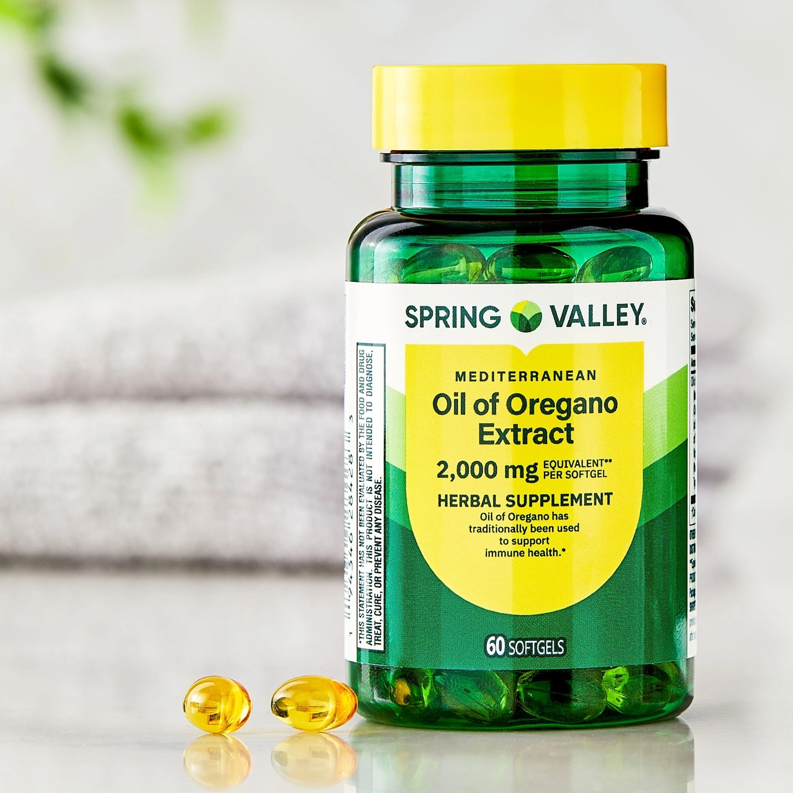 Spring Valley Mediterranean Oil of Oregano Extract 60 Softgels 2000 mg